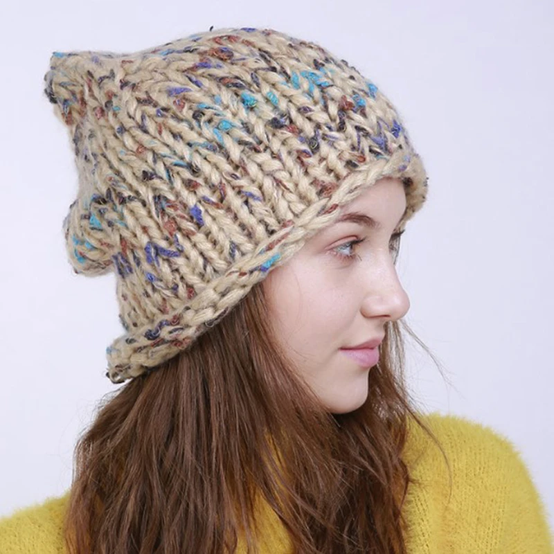Women Knitted Thicken Warm Cap Winter Hats Female Outdoor Black Soft Gorros Cap For Women Beanies Pink Gray Hat
Women Knitted Thicken Warm Cap Winter Hats Female Outdoor Black Soft Gorros Cap For Women Beanies Pink Gray Hat