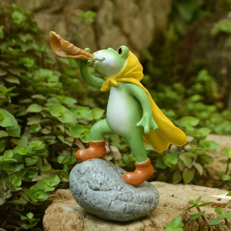 Creative Resin Horn Blowing Frog Sculpture Ornaments Living Room Desktop Decor Miniature Garden Statue Simulation Animal Crafts
Creative Resin Horn Blowing Frog Sculpture Ornaments Living Room Desktop Decor Miniature Garden Statue Simulation Animal Crafts