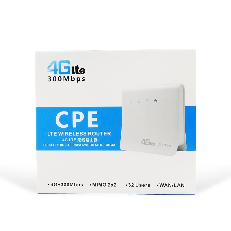 Unlocked 300Mbps Wifi Routers 4G LTE CPE Mobile Router With LAN Port Support SIM Card Portable 4g Wifi Router 4g Sim Card 2020
Unlocked 300Mbps Wifi Routers 4G LTE CPE Mobile Router With LAN Port Support SIM Card Portable 4g Wifi Router 4g Sim Card 2020