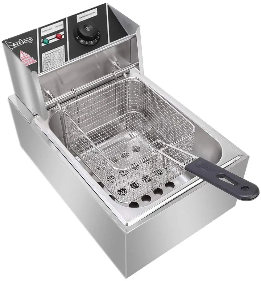 Heavy Duty Stainless Steel Electric Deep Fryer Commercial Home Kitchen Frying Chip Cooker Basket For Buffalo Wings 6L 2.5KW
Heavy Duty Stainless Steel Electric Deep Fryer Commercial Home Kitchen Frying Chip Cooker Basket For Buffalo Wings 6L 2.5KW