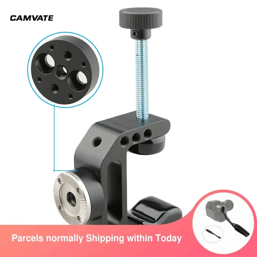 CAMVATE C-clamp With Standard M6 Thread ARRI Rosette Mount Adapter & 1/4"-20 Thread Holes For ARRI Rosette Accessory Connecting
CAMVATE C-clamp With Standard M6 Thread ARRI Rosette Mount Adapter & 1/4"-20 Thread Holes For ARRI Rosette Accessory Connecting