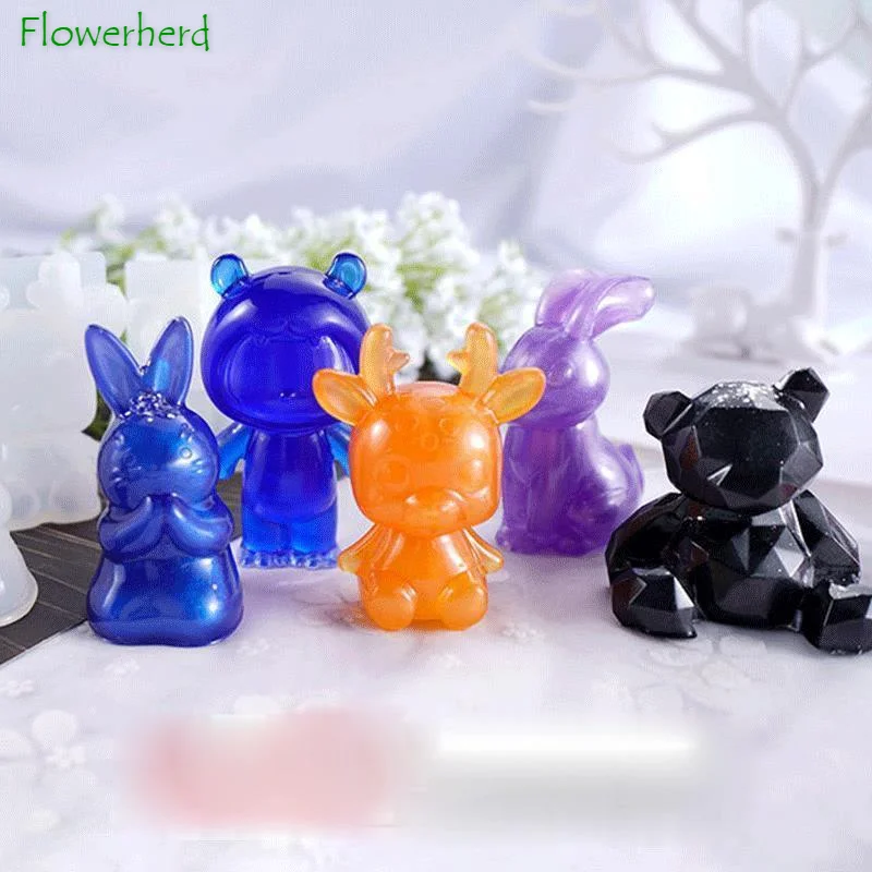 DIY Crystal Epoxy Car Decoration Mold 3d Mirror Cartoon Toy Geometric Bear Rabbit Silicone Mold Candle Making Kit Resin Mould
DIY Crystal Epoxy Car Decoration Mold 3d Mirror Cartoon Toy Geometric Bear Rabbit Silicone Mold Candle Making Kit Resin Mould
