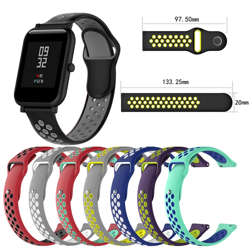Bracelet for Amazfit GTS/2/2e/GTS2 Mini/GTR 42mm/47mm/GTR2/2e/stratos 2/3 Silicone Sport Watch band Amazfit bip strap 20mm/22mm
Bracelet for Amazfit GTS/2/2e/GTS2 Mini/GTR 42mm/47mm/GTR2/2e/stratos 2/3 Silicone Sport Watch band Amazfit bip strap 20mm/22mm
