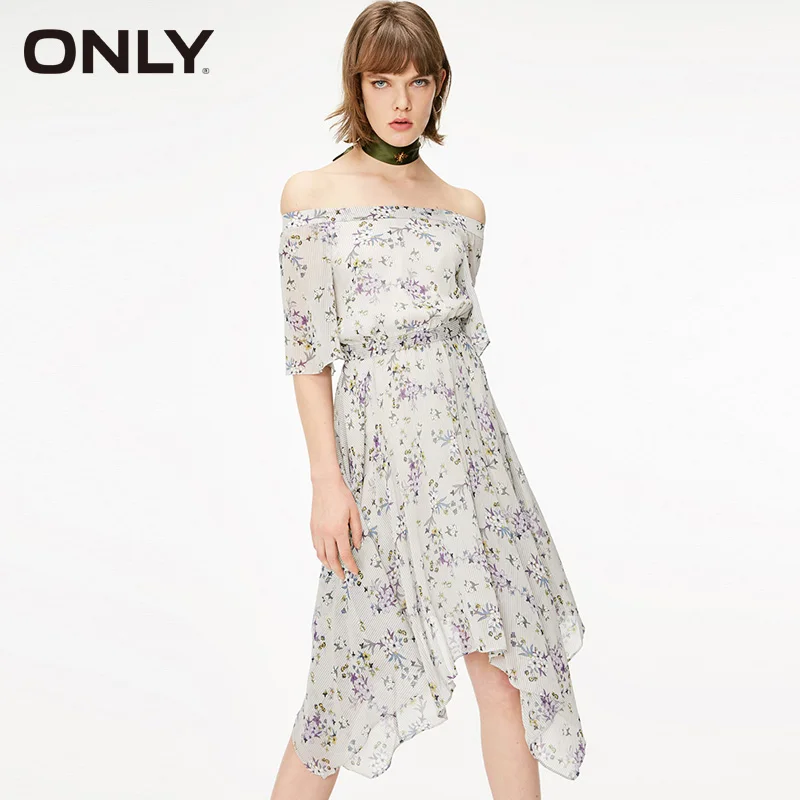 ONLY Summer Off-the-shoulder Cinched Waist Floral Chiffon Dress |119107720
ONLY Summer Off-the-shoulder Cinched Waist Floral Chiffon Dress |119107720