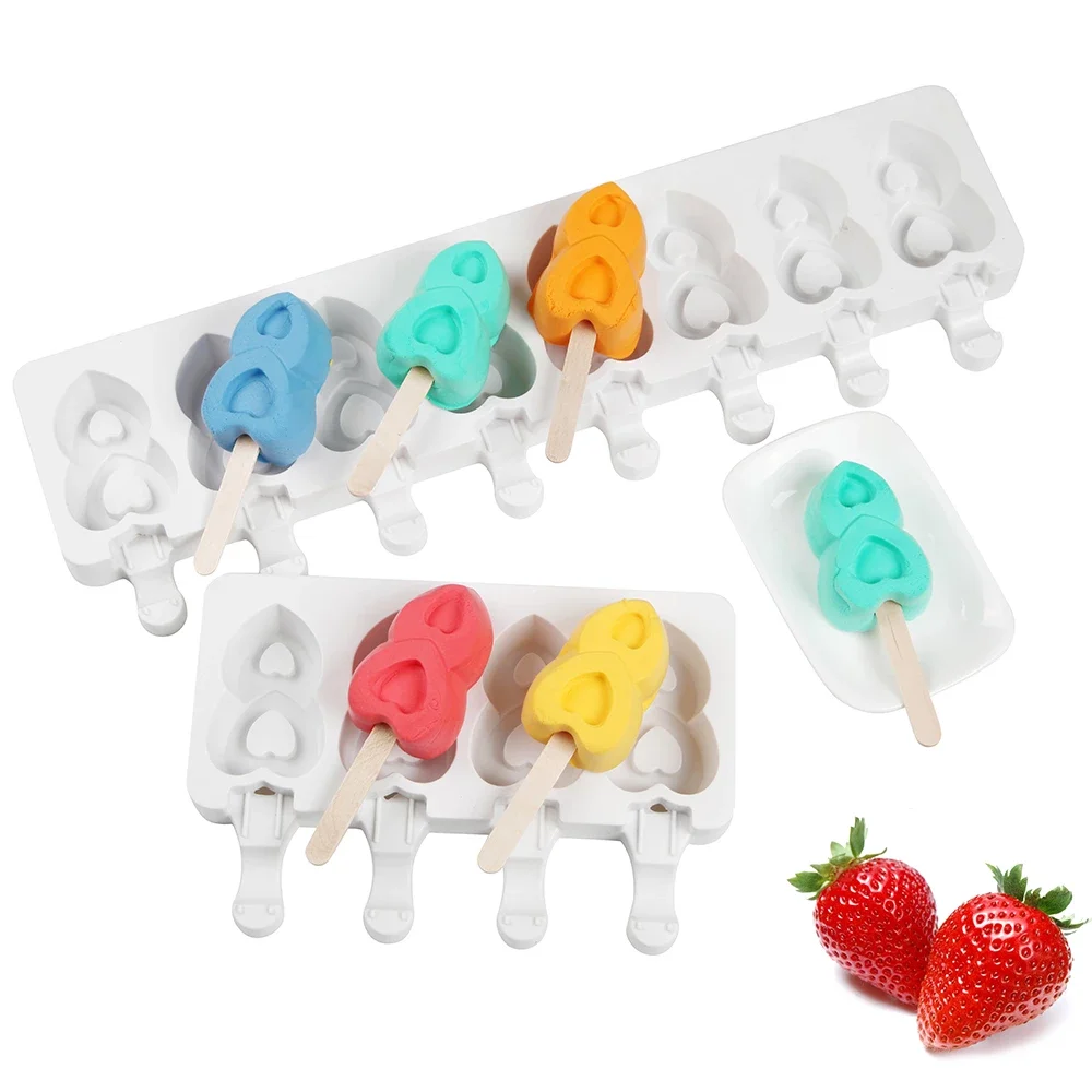 8-cavity Small Silicone Ice Cream Mold 2 Love Shape Diy Homemade Popsicle Moulds Dessert Ice Pop Lolly Maker Reusable Tools
8-cavity Small Silicone Ice Cream Mold 2 Love Shape Diy Homemade Popsicle Moulds Dessert Ice Pop Lolly Maker Reusable Tools