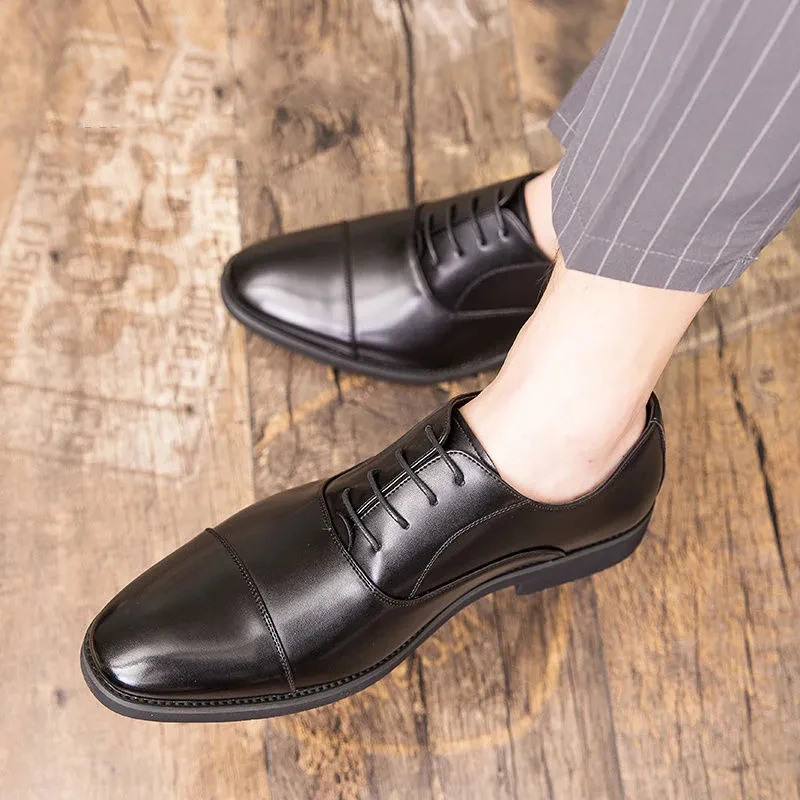 Men's Leather Shoes New Fashion Versatile Business Formal Casual Shoes Breathable Large Size Increased Men's Leather Shoes
Men's Leather Shoes New Fashion Versatile Business Formal Casual Shoes Breathable Large Size Increased Men's Leather Shoes