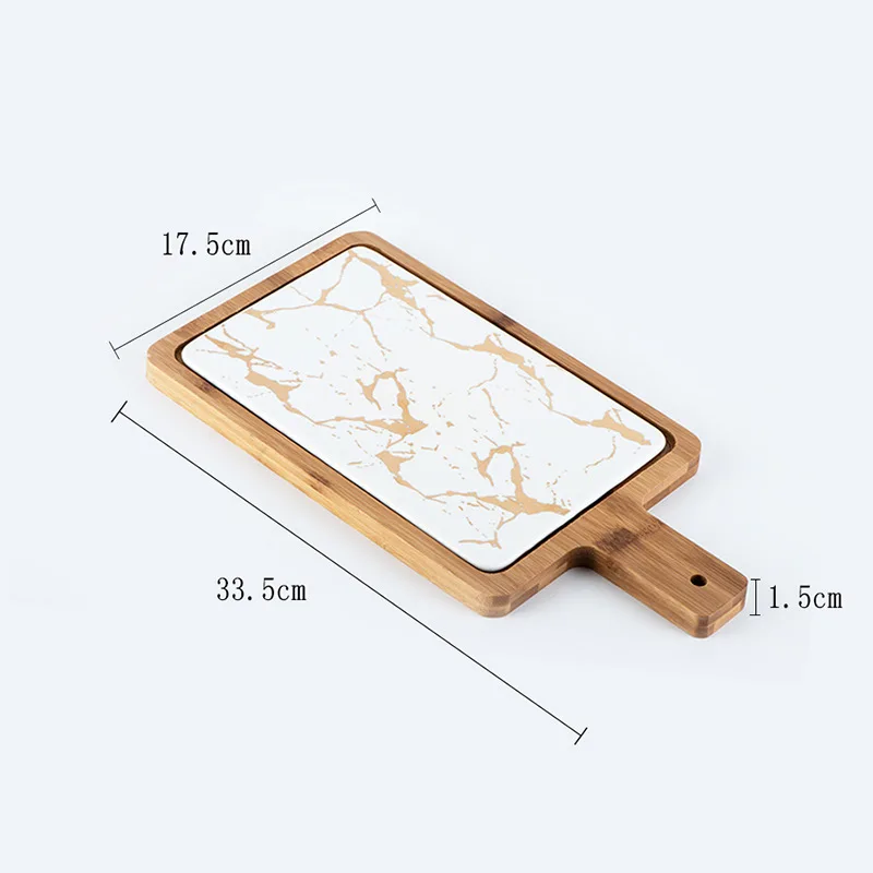 Nordic Marble Gold Pattern Western Plate Ceramic Rectangular Steak Plate Handle Placemat Bread Pizza Ceramic Plates dessert tray 
Nordic Marble Gold Pattern Western Plate Ceramic Rectangular Steak Plate Handle Placemat Bread Pizza Ceramic Plates dessert tray