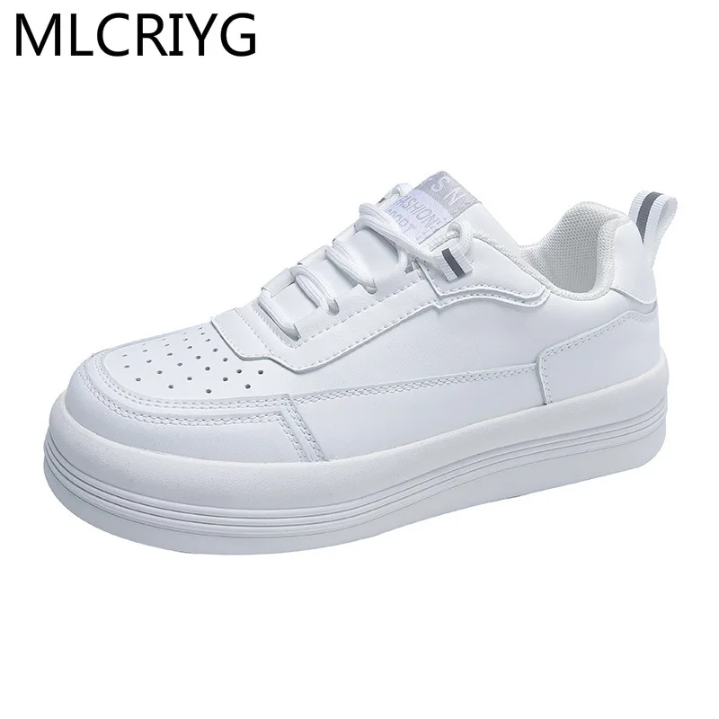 Spring Women's Shoes 2021 New Fashion White Lace-up PU Leather Vulcanized Shoes Comfortable Shallow Mouth Women Casual Shoes
Spring Women's Shoes 2021 New Fashion White Lace-up PU Leather Vulcanized Shoes Comfortable Shallow Mouth Women Casual Shoes