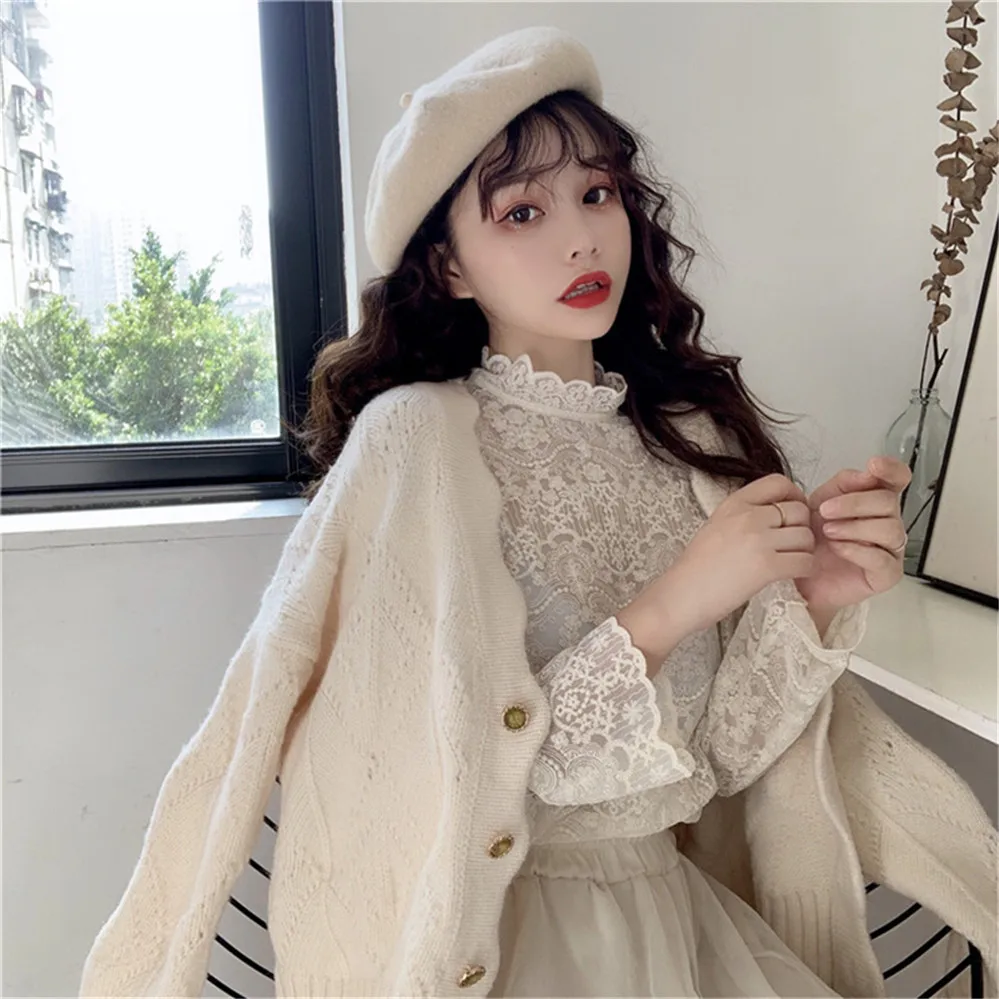 Fall Korean Sweet Clothes for Women Basic Sweaters Solid V Neck Girls Cardigans Fashion Autumn 2021 Winter Mujer Sueter ZY6039
Fall Korean Sweet Clothes for Women Basic Sweaters Solid V Neck Girls Cardigans Fashion Autumn 2021 Winter Mujer Sueter ZY6039