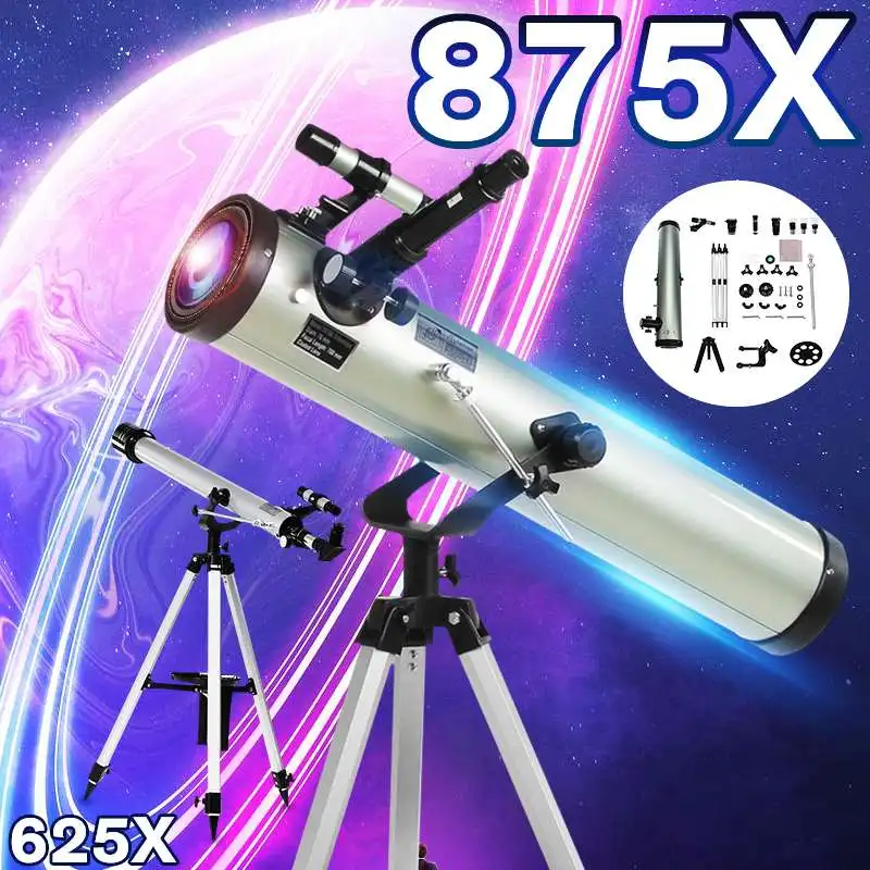 875X Astronomical Telescope HD Zoom Monocular with Tripod Refractive Space Eyepieces Telescopio Outdoor Travel Spotting Scope
875X Astronomical Telescope HD Zoom Monocular with Tripod Refractive Space Eyepieces Telescopio Outdoor Travel Spotting Scope