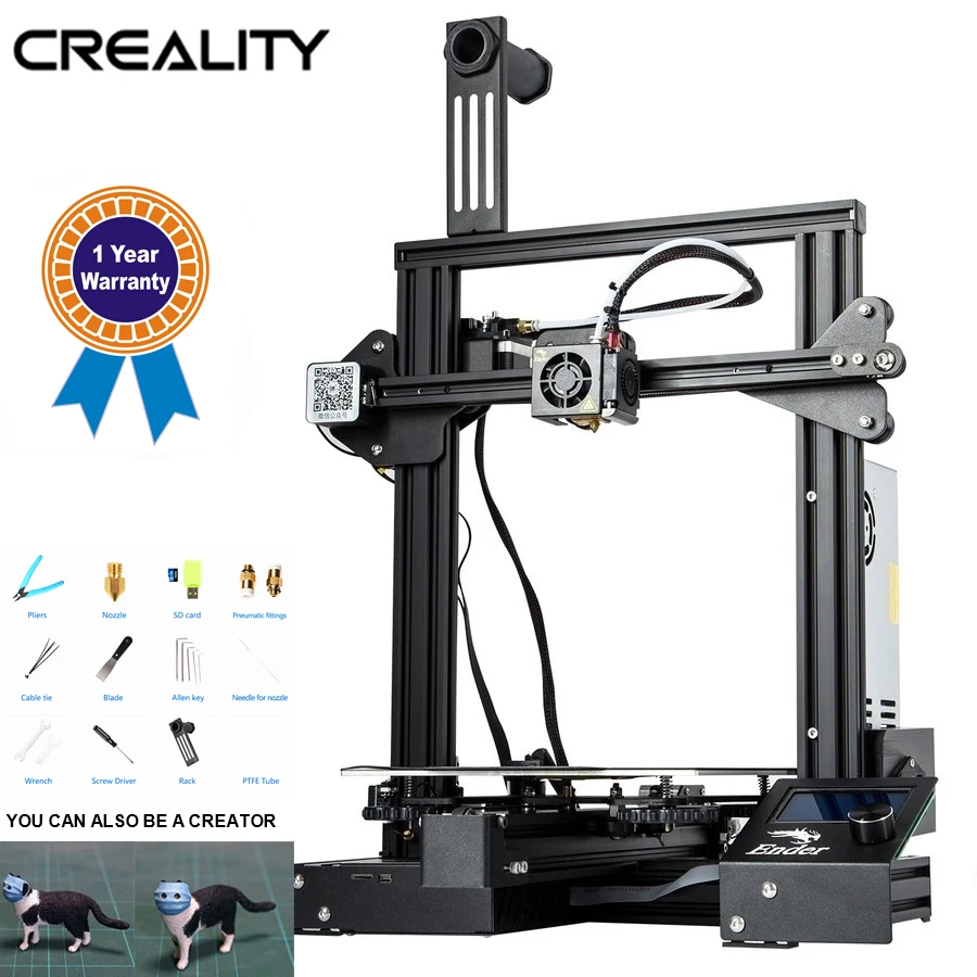 3D принтер Creality New Ender 3 Pro обновленная магнитная основа продолжение печати после