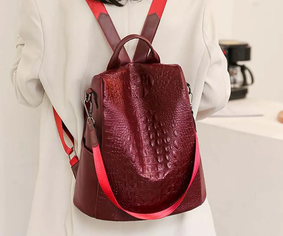 Free Shipping New Retro Alligator Soft Leather Backpack Women's High Capacity Shoulder Bags Girls Zipper Casual Travel Bag
Free Shipping New Retro Alligator Soft Leather Backpack Women's High Capacity Shoulder Bags Girls Zipper Casual Travel Bag