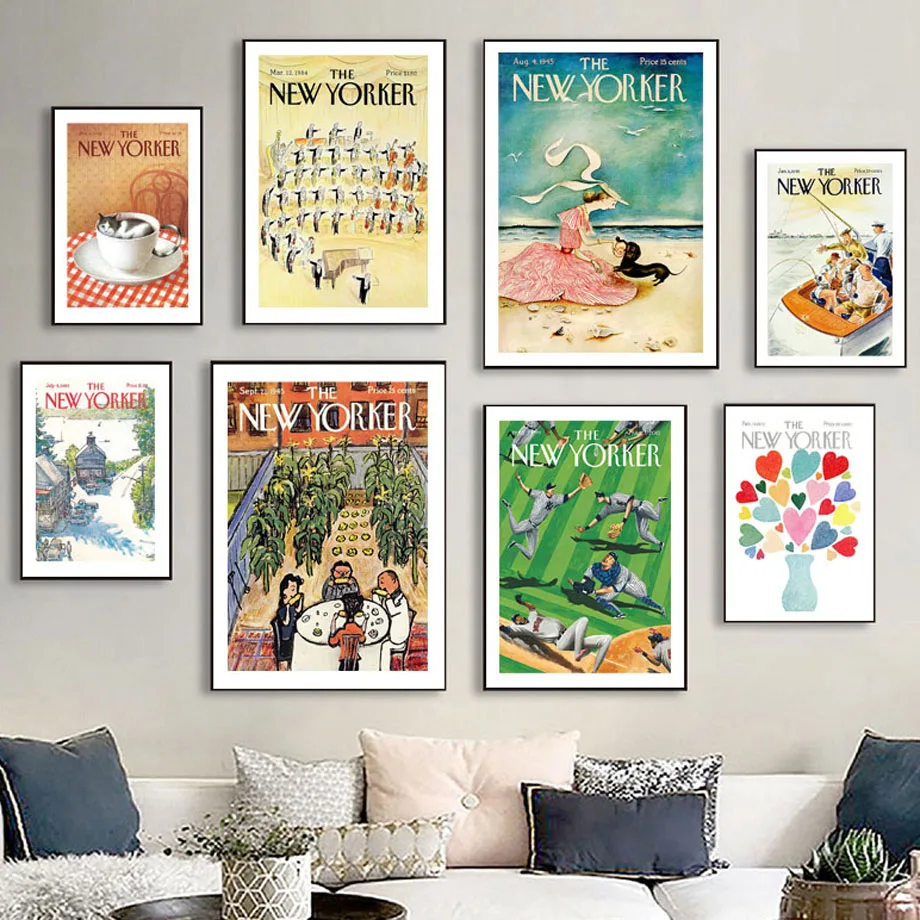 New Yorker Baseball Tennis Beach Coffee Wall Art Холст Картина плакаты на скандинавскую тему и принты