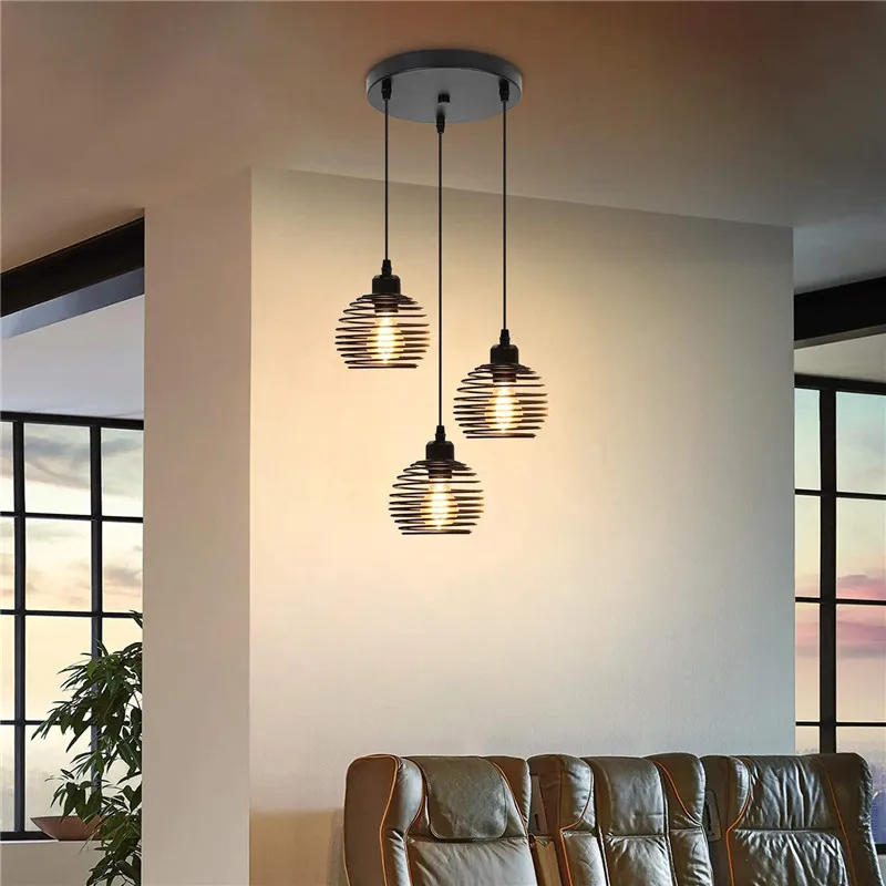 Industrial Retro Iron Ceiling Chandelier E27 Pendant Lights for Living Room Kitchen Bar Hanging Lamp Home Interior Lighting
Industrial Retro Iron Ceiling Chandelier E27 Pendant Lights for Living Room Kitchen Bar Hanging Lamp Home Interior Lighting