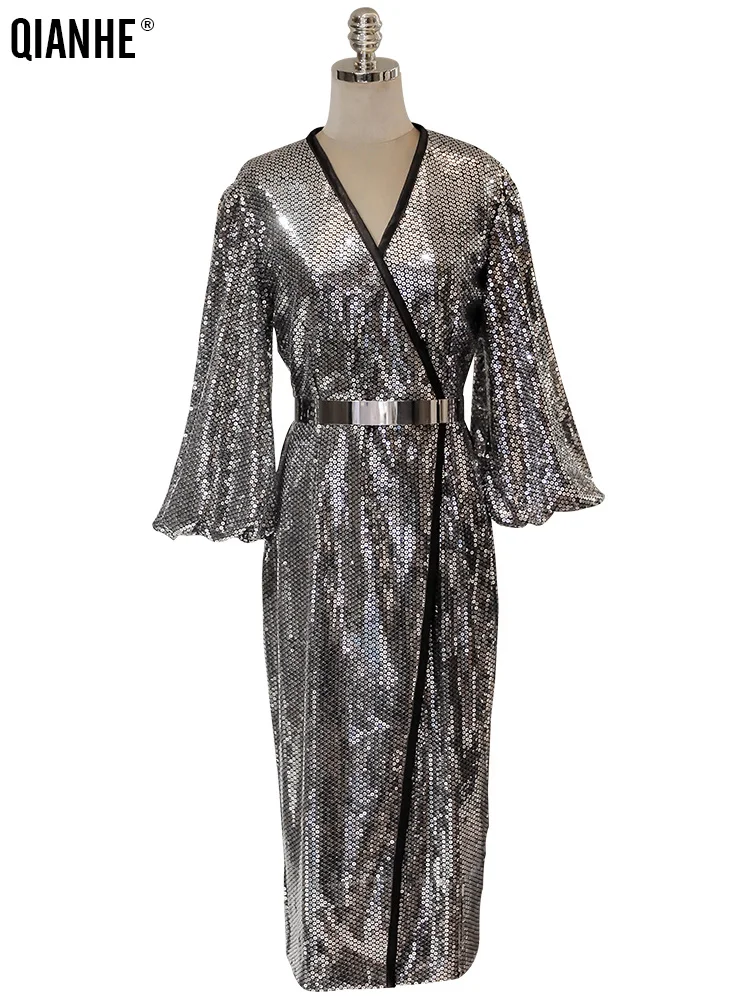 Sequined dress 2021 new early spring celebrity temperament sparkling blingbling dress skirt female banquet
Sequined dress 2021 new early spring celebrity temperament sparkling blingbling dress skirt female banquet