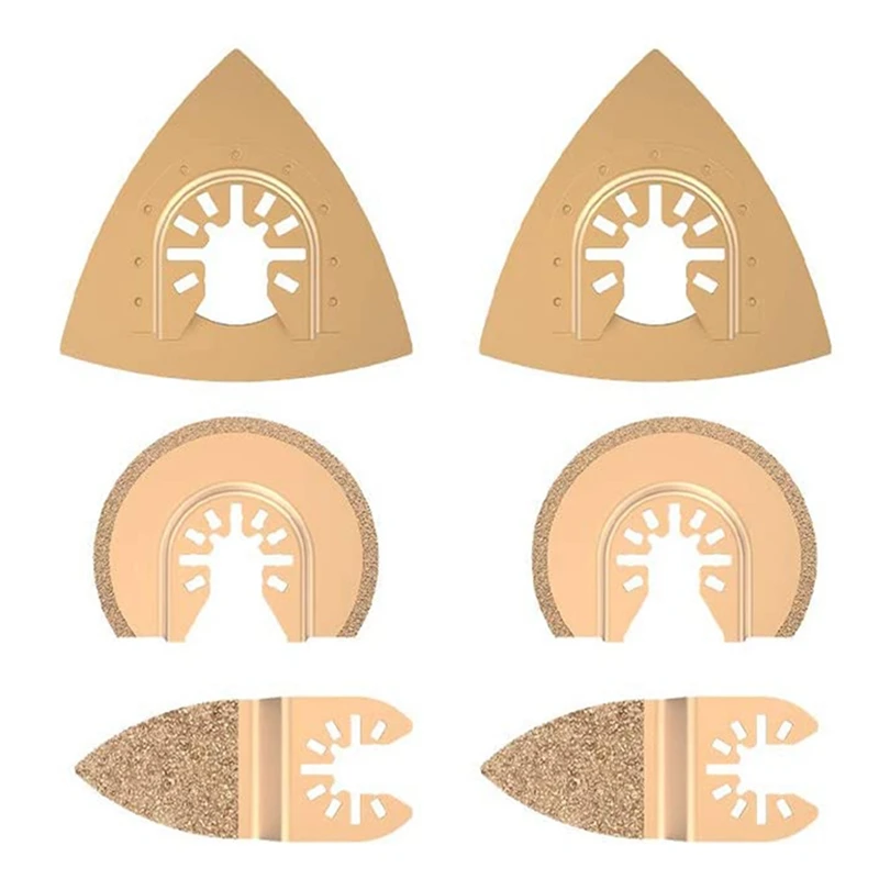 6Pcs Carbide Oscillating Tool Saw Blades for Quick Change Multi-Tools Tile Concrete Cement Ceramics Cutting Accessories
6Pcs Carbide Oscillating Tool Saw Blades for Quick Change Multi-Tools Tile Concrete Cement Ceramics Cutting Accessories