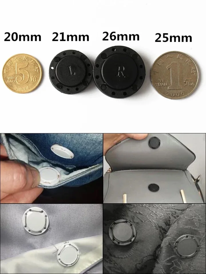 Black&white 22mm/26mm PVC Invisible Super Magnetic Snaps Fasteners Button for overcoat bag garment accessories scrapbooking DIY
Black&white 22mm/26mm PVC Invisible Super Magnetic Snaps Fasteners Button for overcoat bag garment accessories scrapbooking DIY