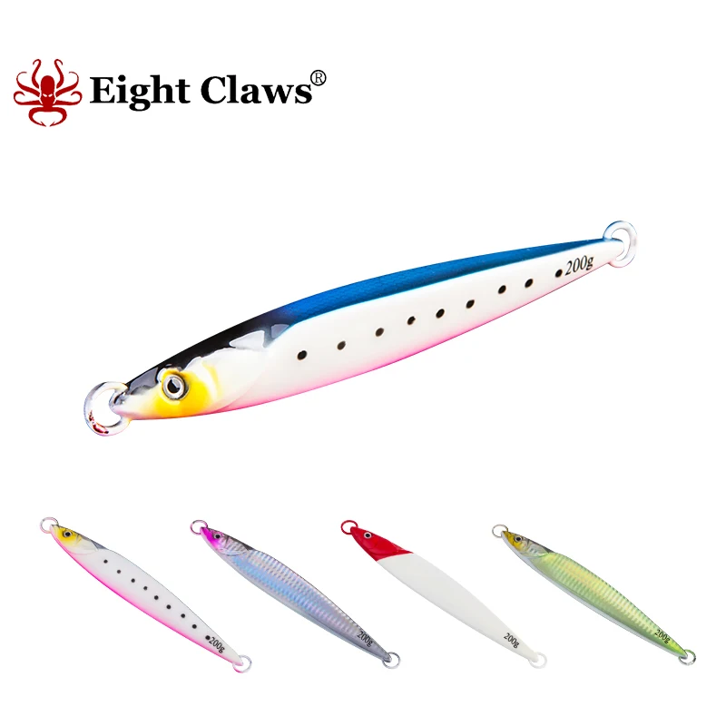 EIGHT CLAWS Metal Jig Fishing Lure 150g 200g 4 Color Swimbait Slow Cast Jig Wobbler Spoon Artificial Bait Lead Fish Tackle 
EIGHT CLAWS Metal Jig Fishing Lure 150g 200g 4 Color Swimbait Slow Cast Jig Wobbler Spoon Artificial Bait Lead Fish Tackle