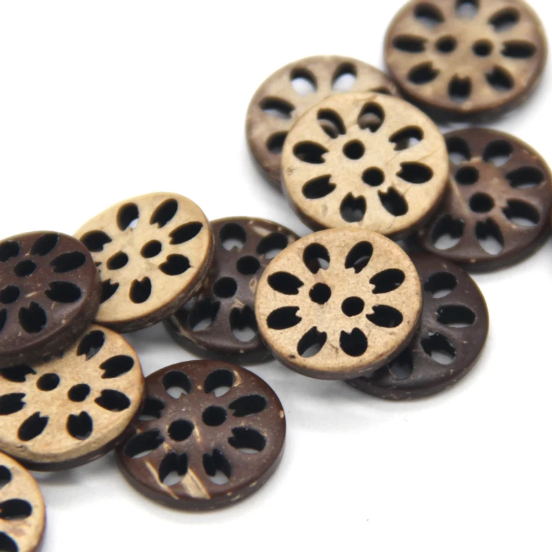 13mm Flower Carved Natural Coconut Wood Natural Buttons For Clothing Small Sewing Crafts Shirt Children Scrapbooking Wholesale
13mm Flower Carved Natural Coconut Wood Natural Buttons For Clothing Small Sewing Crafts Shirt Children Scrapbooking Wholesale
