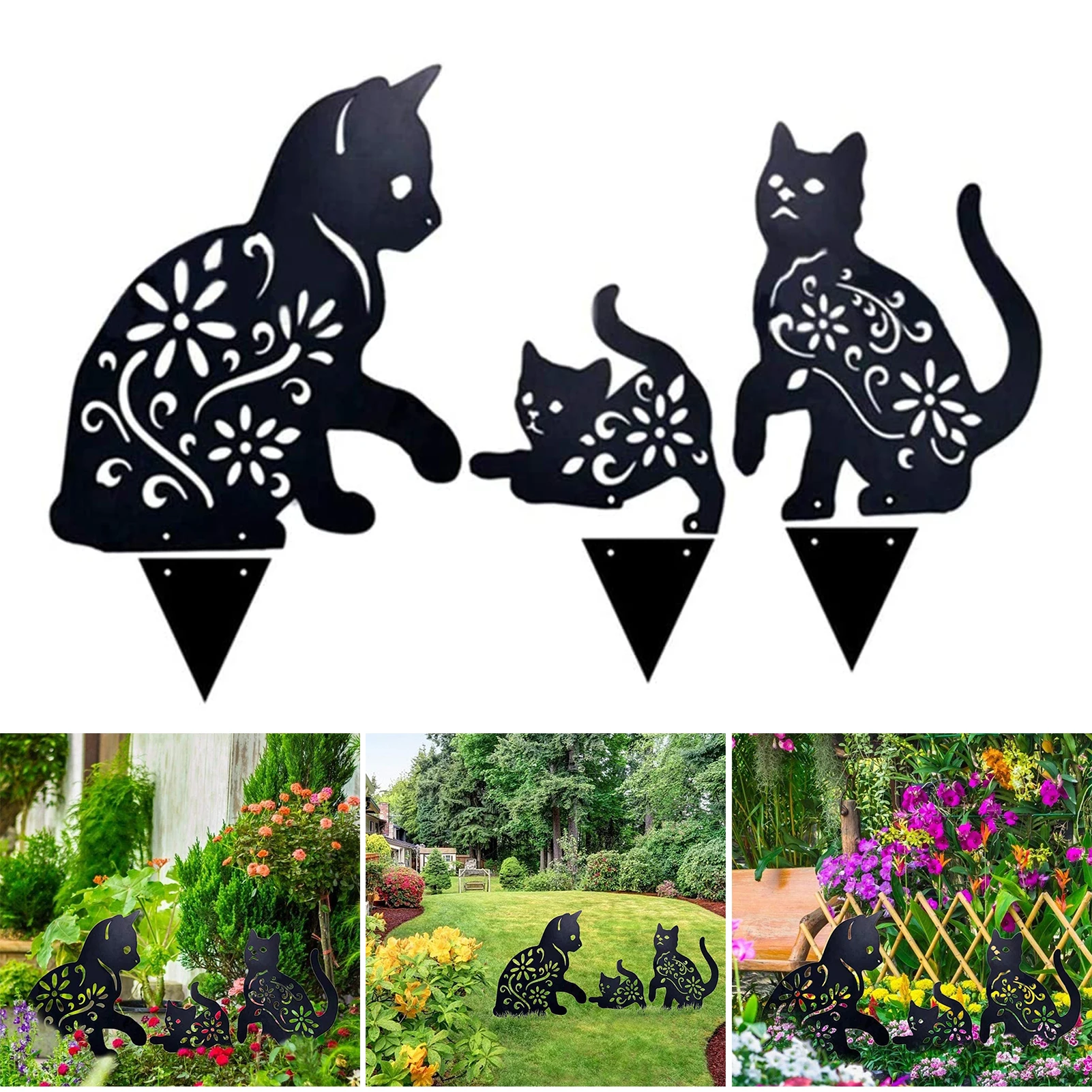 Art Outdoor Kitten Metal Statue Peg 2D Cat Figure Ground Insert Decor For Yard Decor Gift Manor Lawn Black Garden Decoration
Art Outdoor Kitten Metal Statue Peg 2D Cat Figure Ground Insert Decor For Yard Decor Gift Manor Lawn Black Garden Decoration