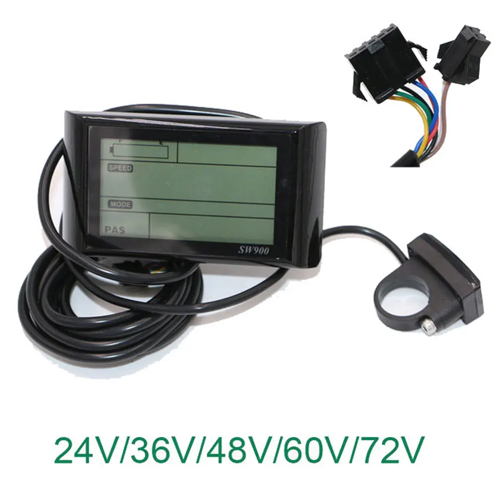 E-bike LCD Display 24V 36V 48V 60V 72V SW900 SM 5pin 6pin male female waterproof Electric Bicycle Scooter for Bike Kit
E-bike LCD Display 24V 36V 48V 60V 72V SW900 SM 5pin 6pin male female waterproof Electric Bicycle Scooter for Bike Kit