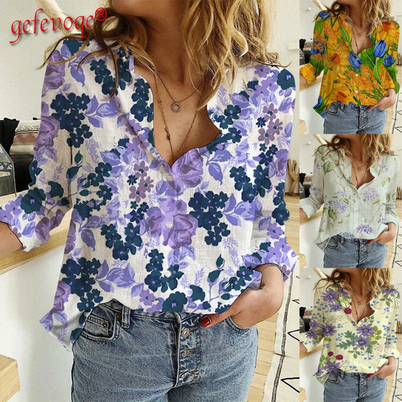 Women Floral Print Vintage Shirt Long Sleeve Aesthetic Loose Blouse Casual Single-breasted Top Elegantes Cardigan Autumn Clothes
Women Floral Print Vintage Shirt Long Sleeve Aesthetic Loose Blouse Casual Single-breasted Top Elegantes Cardigan Autumn Clothes