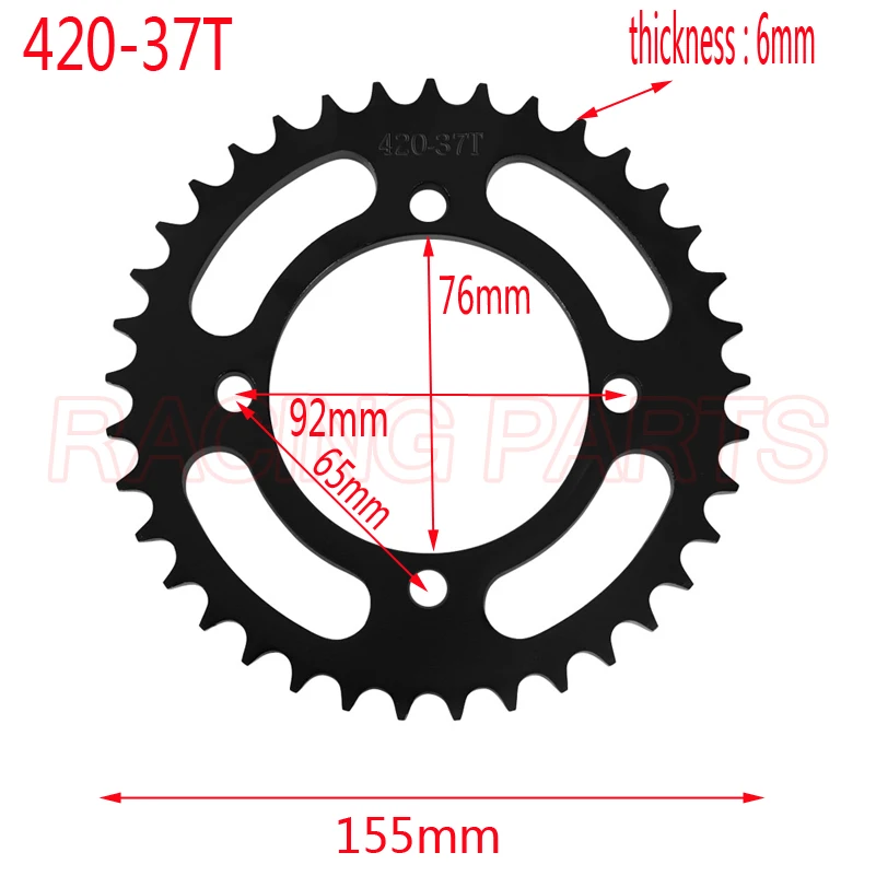 76mm 420 428 Chain 37T teeth Rear Sprocket for 50cc 70cc 110cc 125cc Dirt Pit Bike 428 37T
76mm 420 428 Chain 37T teeth Rear Sprocket for 50cc 70cc 110cc 125cc Dirt Pit Bike 428 37T