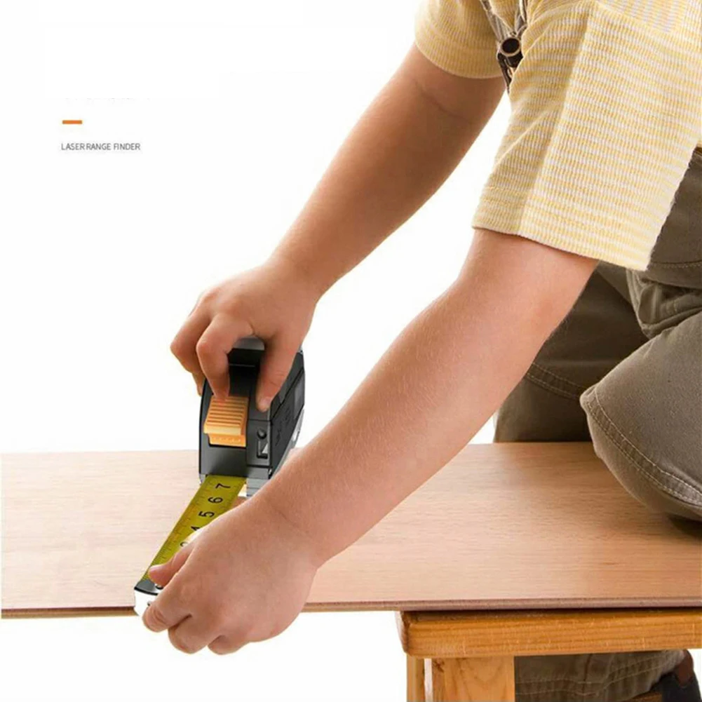 40M Laser Rangefinder Digital Tape Measure Distance Meter 5M Portable Retractable Tape Ruler Construction Tools
40M Laser Rangefinder Digital Tape Measure Distance Meter 5M Portable Retractable Tape Ruler Construction Tools