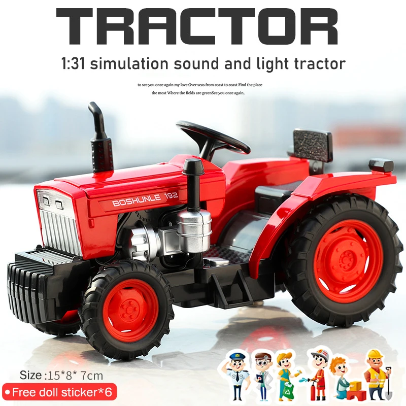 Children's alloy tractor toy 1:32 farm transport vehicle simulation large inertia car farmer car model
Children's alloy tractor toy 1:32 farm transport vehicle simulation large inertia car farmer car model
