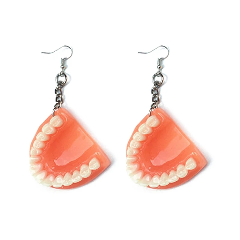 Funny Dental Teeth Earrings Funny 3D Tooth Model Hook Earrings Hygienist Dentist False Teeth Drop Earrings Jewerly Gift 
Funny Dental Teeth Earrings Funny 3D Tooth Model Hook Earrings Hygienist Dentist False Teeth Drop Earrings Jewerly Gift