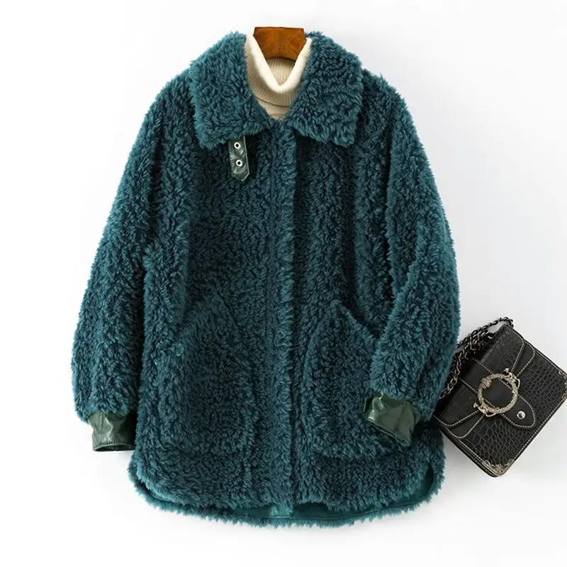 Women 2020 Autumn Winter Real Granular Sheep Shearing Coats Female Casual Warm Wool Jacket Ladies Natural Lambswool Outwear B03
Women 2020 Autumn Winter Real Granular Sheep Shearing Coats Female Casual Warm Wool Jacket Ladies Natural Lambswool Outwear B03