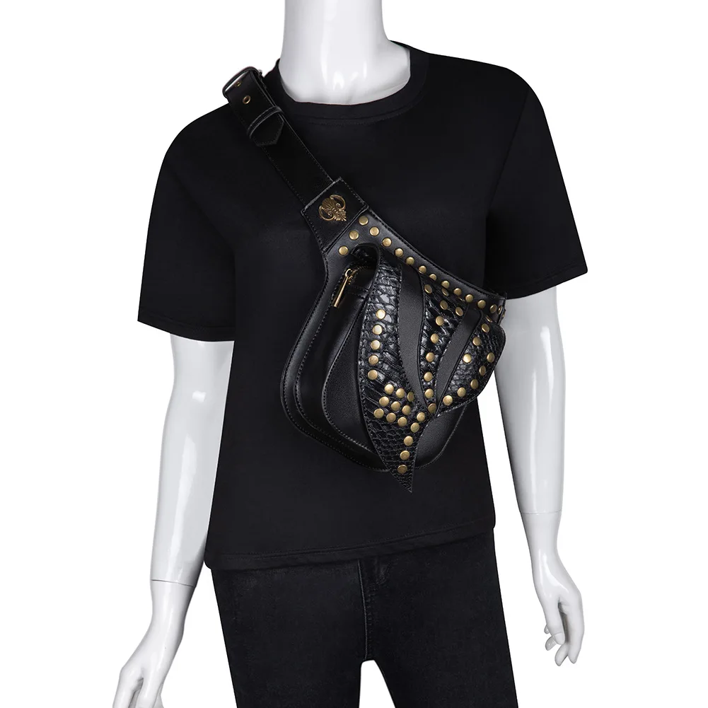 Gothic Waist Packs Vintage Punk Leather Messenger Bag Retro Crossbody Bag Chest Motorcycle Thigh Hip Belt Packs Shoulder Bags
Gothic Waist Packs Vintage Punk Leather Messenger Bag Retro Crossbody Bag Chest Motorcycle Thigh Hip Belt Packs Shoulder Bags
