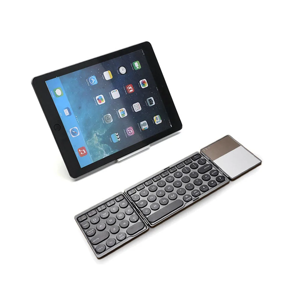 64 Keys Mini folding keyboard Bluetooth 3.0 Foldable Wireless Keypad with Touchpad for Android ios Tablet iPad Pro Cell Phone
64 Keys Mini folding keyboard Bluetooth 3.0 Foldable Wireless Keypad with Touchpad for Android ios Tablet iPad Pro Cell Phone