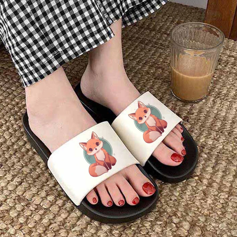 Cute Little Fox slippers Cartoon Beach Slippers Indoor Home Casual Girls Slides Bathroom Slippers Women's Slippers Mujer
Cute Little Fox slippers Cartoon Beach Slippers Indoor Home Casual Girls Slides Bathroom Slippers Women's Slippers Mujer