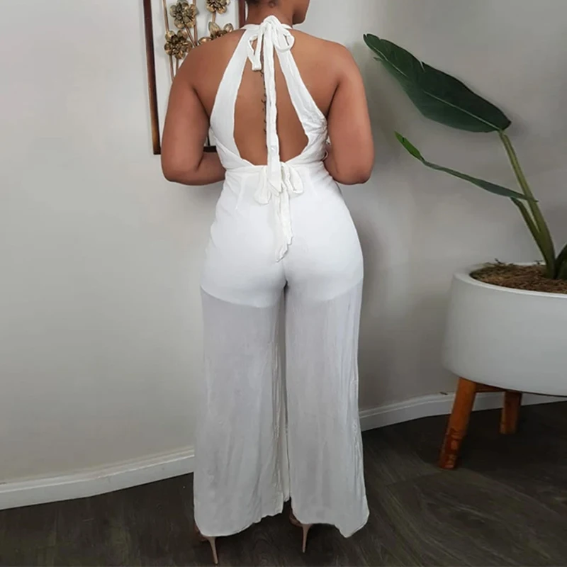 Sleeveless V Neck Sexy Party One Piece Romper Overalls Loose Splite Wide Leg Jumpsuit
Sleeveless V Neck Sexy Party One Piece Romper Overalls Loose Splite Wide Leg Jumpsuit
