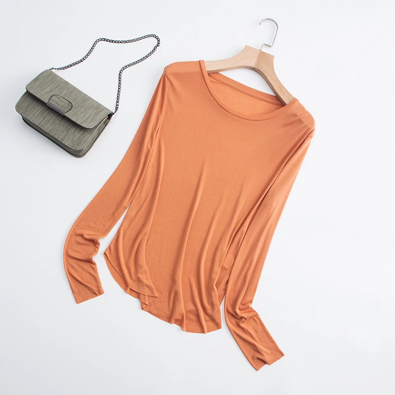 Autumn and winter 2020 clothes bottoming shirt long sleeve T-shirt women's loose crew neck with top solid color
Autumn and winter 2020 clothes bottoming shirt long sleeve T-shirt women's loose crew neck with top solid color