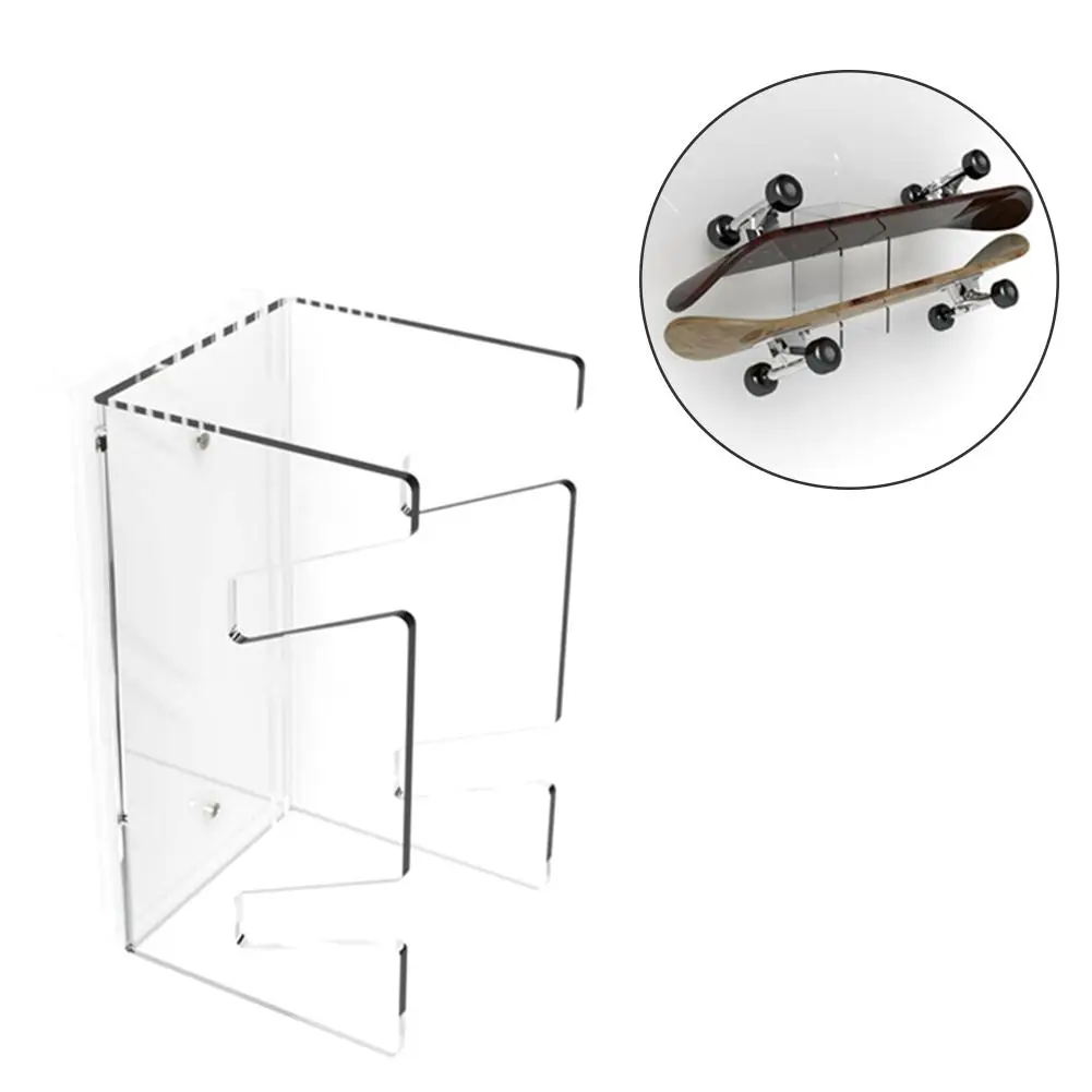 Skateboard Display Holder Storage Shelf Large Capacity Durable Transparent Clear Wall Hanger Rack Double Mount Bracket General
Skateboard Display Holder Storage Shelf Large Capacity Durable Transparent Clear Wall Hanger Rack Double Mount Bracket General