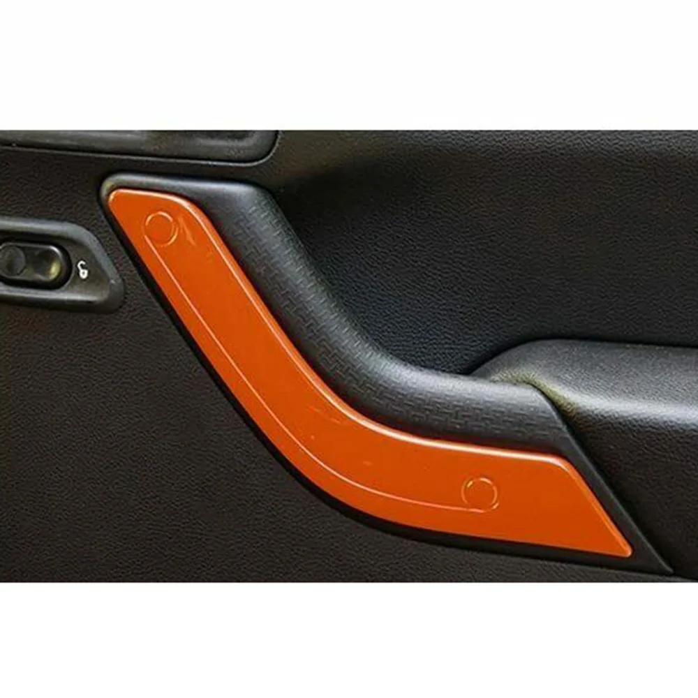 Orange Car Interior Trim Kit 12pcs ABS Decoration Durable Fashion Parts