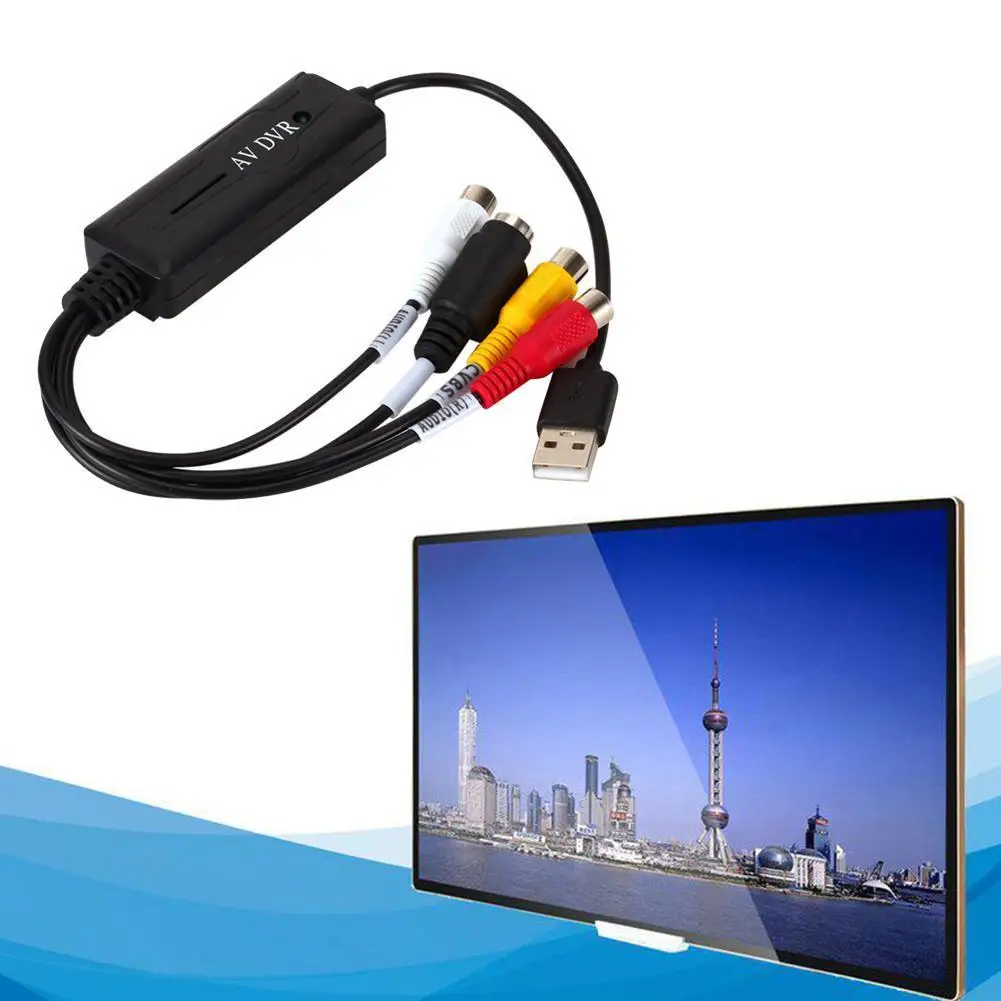 1 шт. Новый USB 2 0 Аудио Видео Карта видеозахвата адаптер VHS к DVD видео захвата для
