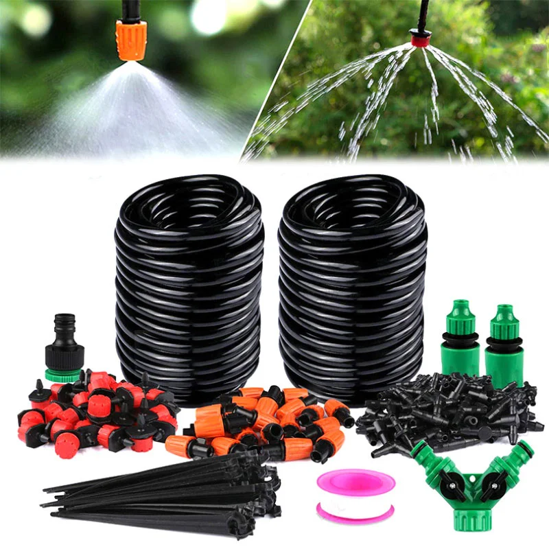 30M DIY Drip Irrigation Spray System Automatic Watering Irrigation System Kit Garden Hose Micro Drip Watering Kits Humidifier
30M DIY Drip Irrigation Spray System Automatic Watering Irrigation System Kit Garden Hose Micro Drip Watering Kits Humidifier