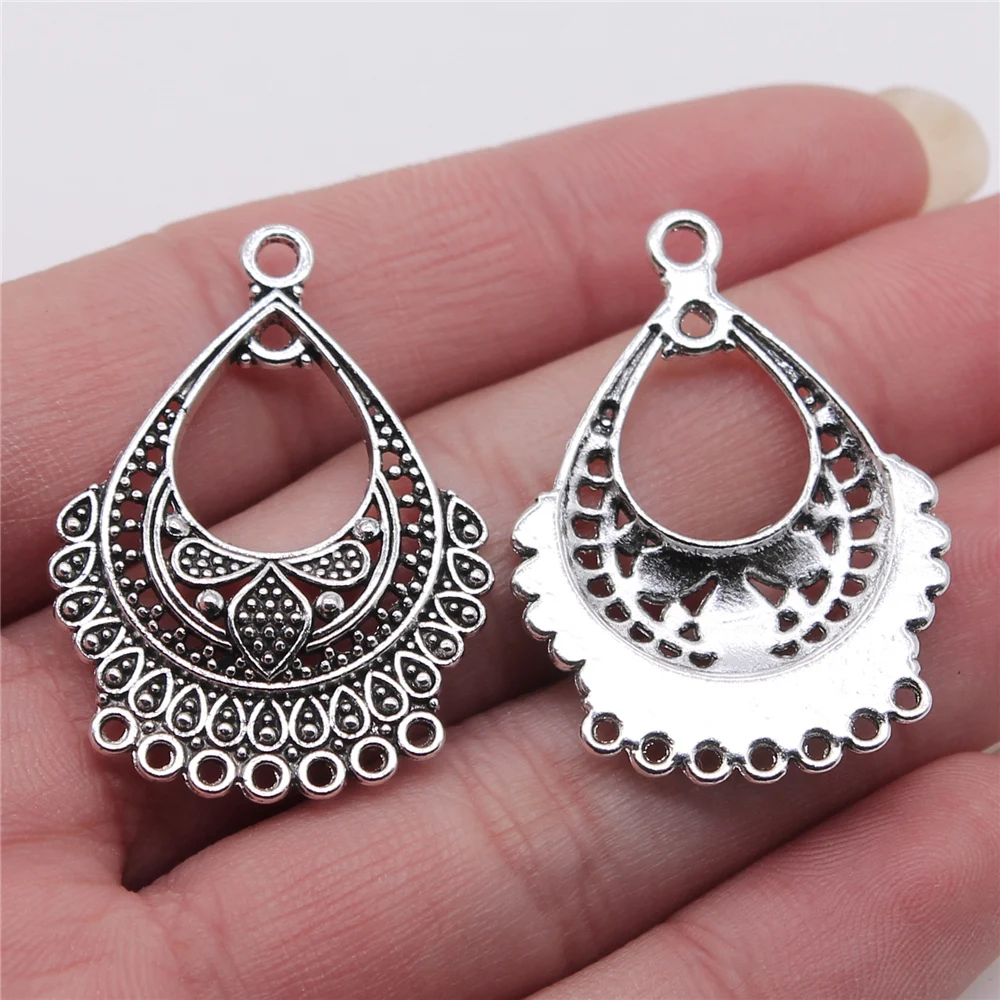 8pcs Porous Chandelier Earring Connectors 26x36mm Antique Silver Plated Charms For Jewelry Making DIY Jewelry Accessories
8pcs Porous Chandelier Earring Connectors 26x36mm Antique Silver Plated Charms For Jewelry Making DIY Jewelry Accessories