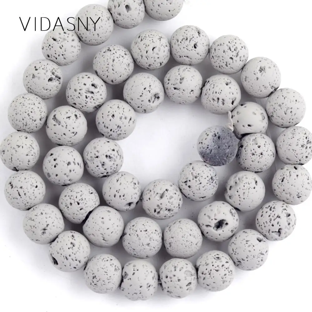 

Gray Lava Hematite Natural Mineral Gem Stone Beads For Jewelry Making Round Beads 4 6 8 10mm Diy Bracelet Necklace Accessory 15"