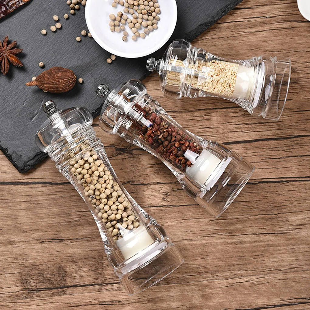 Acrylic Grinder Transparent Pepper Mill Manual Crusher Ceramic Core Multifunctional Cruet Kitchen Tool
Acrylic Grinder Transparent Pepper Mill Manual Crusher Ceramic Core Multifunctional Cruet Kitchen Tool
