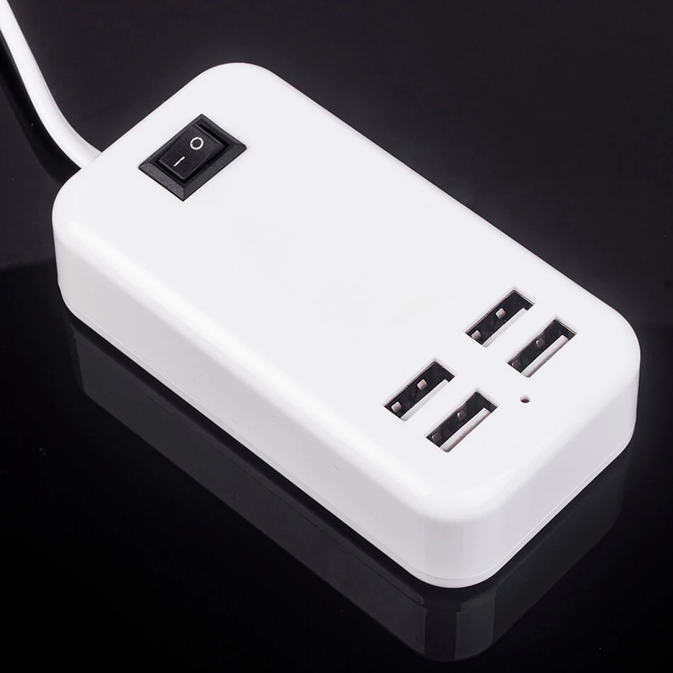 GHAOK 4 Port USB Charger Mini Smart Charging Dock Station 5V2.1A *4 Max Output 15W Desktop Charger for Smart Phone Pad Charging
GHAOK 4 Port USB Charger Mini Smart Charging Dock Station 5V2.1A *4 Max Output 15W Desktop Charger for Smart Phone Pad Charging