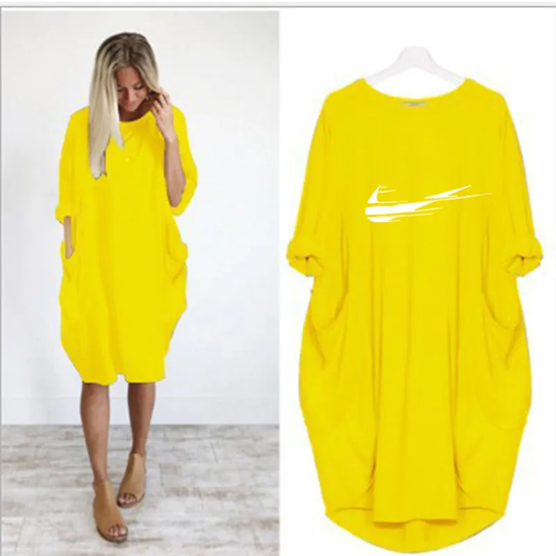 Casual Loose Dresses Women Long Sleeve Autumn Spring Print Female Plus Size Pockets Print Party Dress Vestidos De Fiesta
Casual Loose Dresses Women Long Sleeve Autumn Spring Print Female Plus Size Pockets Print Party Dress Vestidos De Fiesta