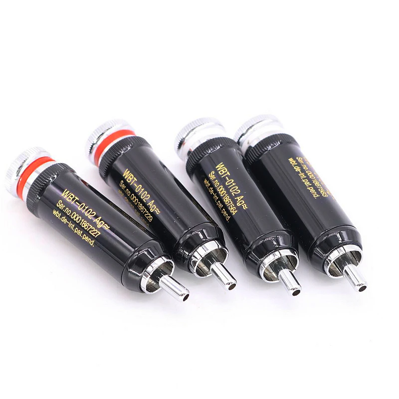 8 pcs Silver color 0102Ag rhodium-plated lotus plug fever audio signal cable connector HiFi audio terminal RCA head
8 pcs Silver color 0102Ag rhodium-plated lotus plug fever audio signal cable connector HiFi audio terminal RCA head