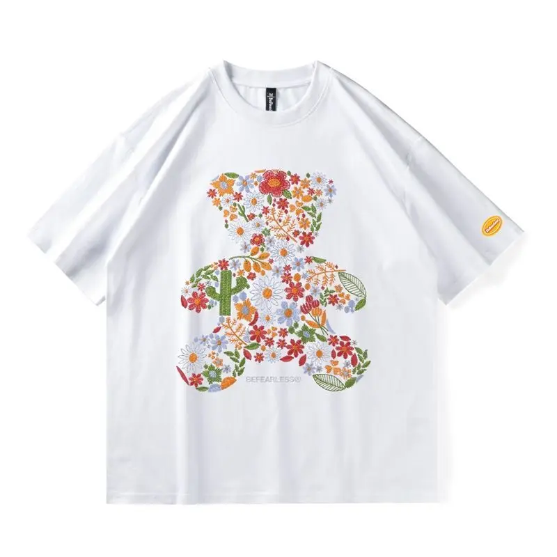 Summer New Style 100% Cotton Embroidered Plant Bear T-shirt Male Short-sleeved Wind LazyGirl Half-sleeved Ins Tide Couple Outfit
Summer New Style 100% Cotton Embroidered Plant Bear T-shirt Male Short-sleeved Wind LazyGirl Half-sleeved Ins Tide Couple Outfit