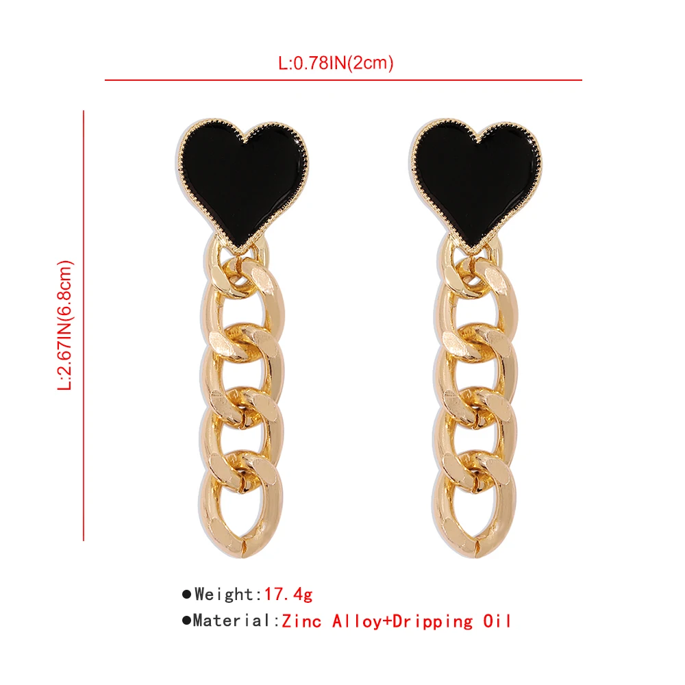 Lalynnly Fashion Chain Pendant Drop Earrings for Women Charm Heart Geometric Dangle Earring Trendy Jewelry Accessories E9490 
Lalynnly Fashion Chain Pendant Drop Earrings for Women Charm Heart Geometric Dangle Earring Trendy Jewelry Accessories E9490