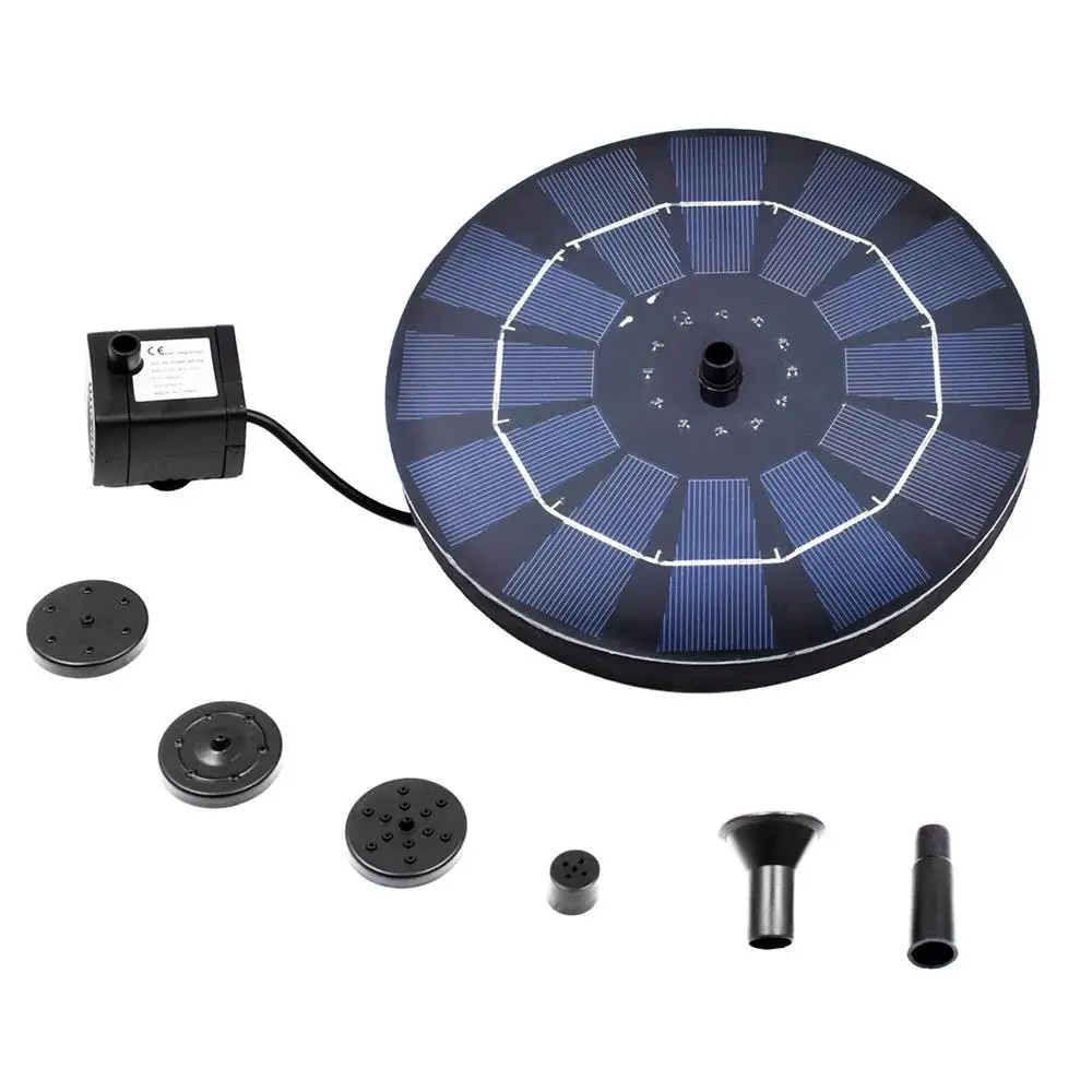 Upgraded Durable Fountain Water Pump Solar Fountain Panel Kit Fish Tank Lotus Leaf Portable Solar Water Fountain Pump