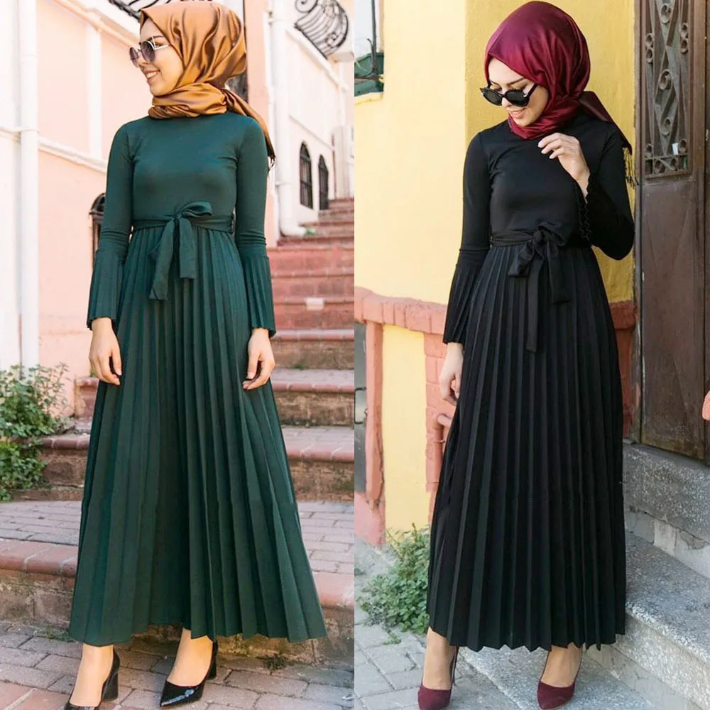 Muslim Abaya Women Flare Sleeve Dress Dubai Kaftan Turkey Pleated Islamic Clothing Arabic Long Maxi Gown Jilbab Ramadan Fashion
Muslim Abaya Women Flare Sleeve Dress Dubai Kaftan Turkey Pleated Islamic Clothing Arabic Long Maxi Gown Jilbab Ramadan Fashion